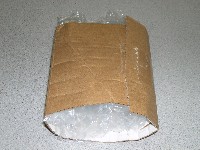 Bubble wrap surrounded by cardboard