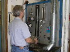 Paul at flow bench